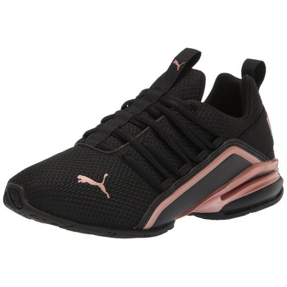 PUMA Women's Axelion Running Shoe Black-Rose Gold, 5.5