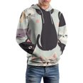 thumbnail image 5 of Cute Kitty Pattern(2) Men's Women Vintage 3D Hooded Sweatshirt - All-Season Loose Fit Streetwear, 5 of 6