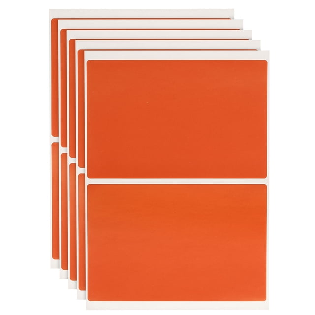 120 Hojas de Etiquetas Naranjas 3 x 2 Pulgadas Etiquetas Rectangulares para Suministros de Oficina