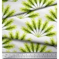 thumbnail image 3 of Soimoi Green Silk Fabric Pine Leaves Print Fabric by Yard 42 Inch Wide, 3 of 3