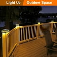 thumbnail image 4 of EIGTHTAIL 8 Pack Solar Post Cap Lights  4x4 Outdoor LED Fence Post Cap Lights  Solar Powered Deck Lights for Dock Waterproof  fit for Wooden/Vinyl Posts, 4 of 7