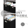 thumbnail image 3 of Collapsible Organization Basket Fabric Foldable Box with Handles, 13x13 Cube Storage Bins Set of 4, Thick and Heavy Duty Storage Baskets for Shelves Bedroom Livingroom,Black, 3 of 10