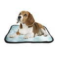 thumbnail image 2 of PKQWTM Texture Turquoise Aqua Blue Sofa Pet Dog Cat Bed Pee Pads Mat Cushion Potty Dogsblankets Crate Bed Kennel 20x24 inch, 2 of 3