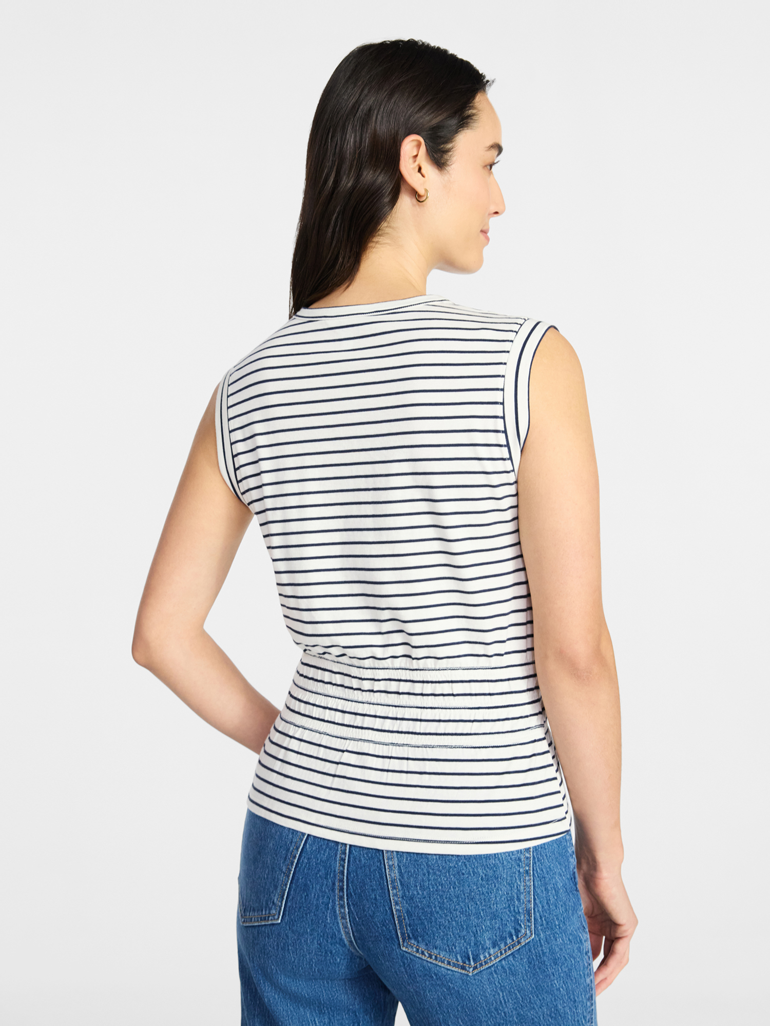 Time and Tru Women's Cotton Peplum Tank Top, Sizes XS-XXXL