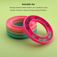 thumbnail image 1 of 2pcs Bobbin Holder Embroidery Spools Organizer Lightweight Household Ring Sewing Needles Saver Storage Box Rubber Ring Portable Sewing Tools Pink, 1 of 8