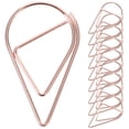 thumbnail image 3 of EeaseCA 10Pcs Paper Note Metal Clips Decorative Bills Clamp Dripping Shaped Pin Office Accessories, 3 of 7