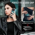 thumbnail image 6 of JEEHOOD Case For iPhone 15 Pro, RFID Blocking Compatible With MagSafe Detachable 2 In 1 Wallet With Snap fastening Card Holder,PU Leather Case,Kickstand Magnetic Protective Women Men Cover,Blue, 6 of 8