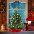 thumbnail image 2 of PENGXIANG With Ornaments Gold Green Small Pine Tree LED Lights String 55cm/22in Mini New Year  Sisal Placed In The Desktop, 2 of 8
