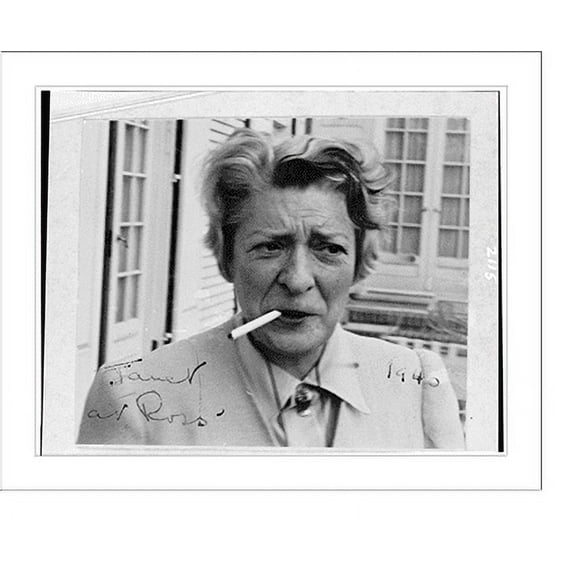 Historic Print, [Janet Flanner, head-and-shoulders portrait, with cigarette], 16" x 20"