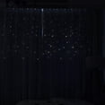 thumbnail image 4 of Cortina de ventana con sombreado de estrellas huecas Purdah para el hogar (2 piezas azul cielo), 4 of 6