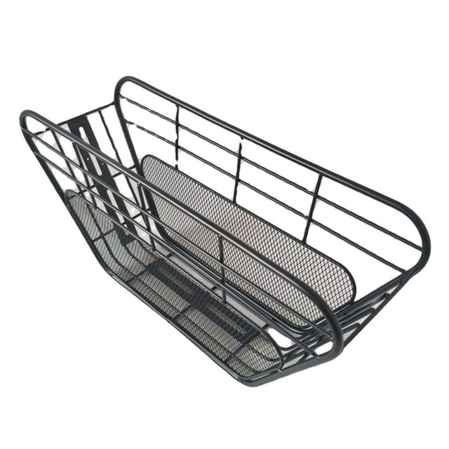 Portaequipajes central para motocicleta, cesta hueca de almacenamiento, resistente portaequipajes de hierro para bicicletas eléctricas de viaje.