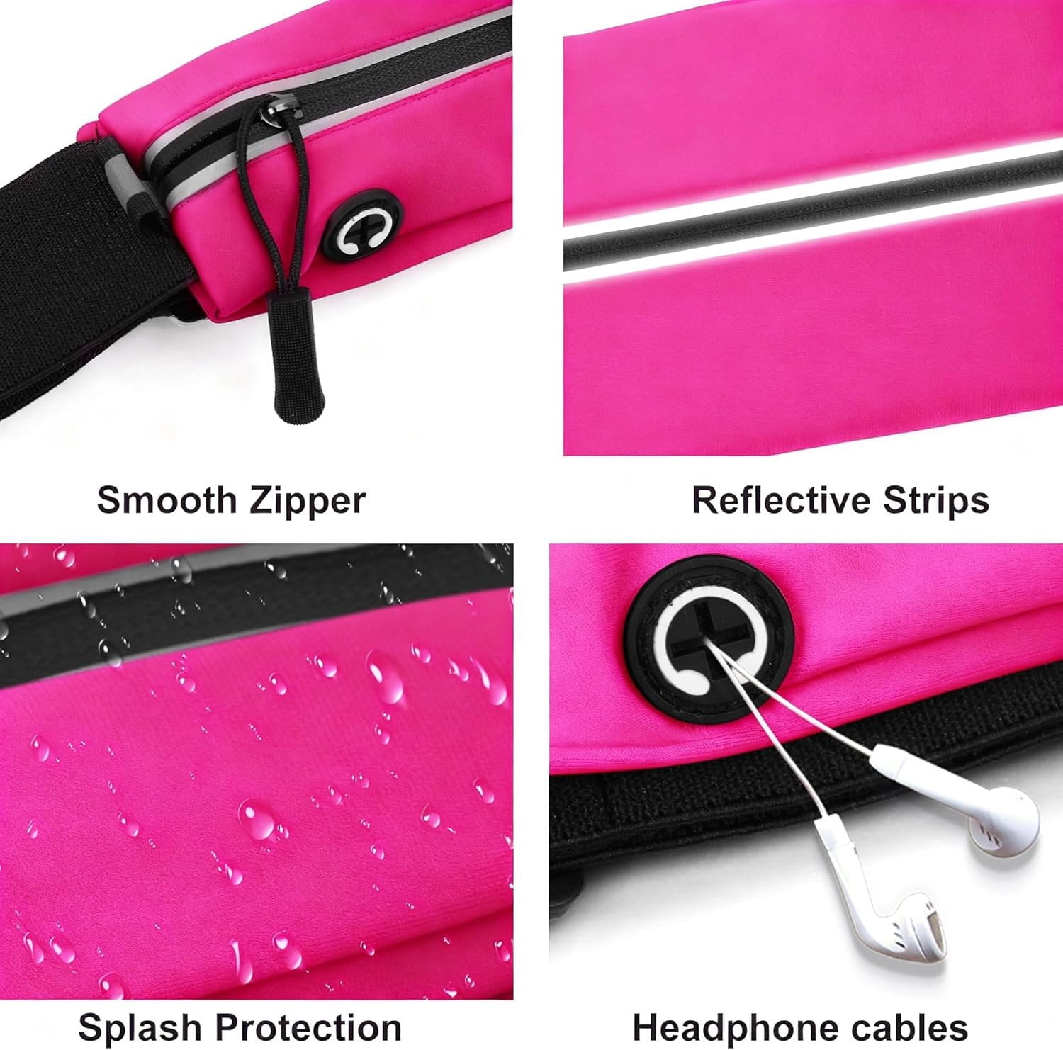 Running Belt Fanny Pack for Men and Women Slim Running Bag Phone Holder Runner  Belt Running Essentials Workout Fitness Bright Red