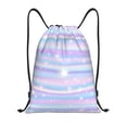 thumbnail image 1 of Saiise Striped Gradient Pattern Sports Drawstring Backpack - String Swim Gym Bag with Wet Proof Pocket for Women&Men-Medium, 1 of 6