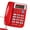 Red, variant on Office Desk Phone With Special Ringing for Calls, 62 Call Memory Office Landline Telephone Adjustable Screen Brightness