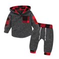 thumbnail image 2 of Mikilon Casual Hooded Sweatshirts Sets for Kids 3 Months-2 YearsThicken Warm Sets with Long Sleeve Tops Elastic Wasit Pants, 2 of 9