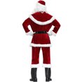 thumbnail image 4 of Disfraz de Papá Noel para hombre, conjunto de ropa navideña estampada, traje de manga larga Pompotops oipoqjl8928, 4 of 9