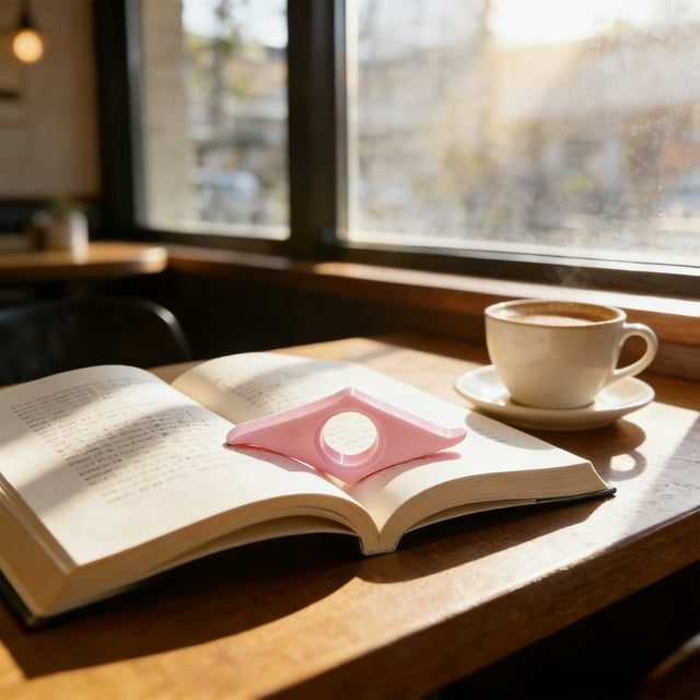 Marcadores De Acrílico Sujetalibros acrílico rosa con forma de pulgar, ayuda de lectura manos libres, soporte para páginas (1 unidad) JASKFLY