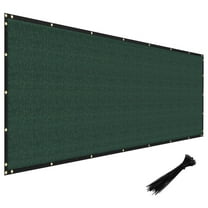 Privacy Fence Screen Heavy Duty Windscreen Fencing Mesh Fabric Shade Net Cover with Brass Grommtes for Outdoor Wall Garden Yard Pool Deck, 6'x12' Green