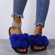 thumbnail image 5 of Zapatillas de felpa con bolas de pelo de color para mujer, nuevas zapatillas de algodón de felpa de gran tamaño Wmkox8yii  hj789, 5 of 5