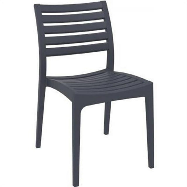 Siesta ISP009-DGR Ares Chaise de Salle à Manger Extérieure Gris Foncé - Ensemble de 2