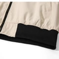 thumbnail image 4 of Man Solid Color Pockets Zipper Loose Baseball Collar Coat, 4 of 9