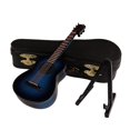 thumbnail image 2 of C-wooden Miniature Guitar With Stand And Case Mini Musical Instrument Miniature Doll House Model Ho, 2 of 5