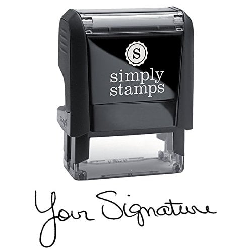 Custom Signature Stamp - Self Inking Personalized Signature Stamp | Choose Ink Color | Great for Signing Legal Documents, Checks and Other Paperwork at Home and at Work