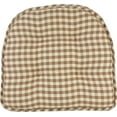 thumbnail image 2 of Non-Slip Tufted Chair Cushions for Dining Room, Kitchen and Office Use, U-Shaped Skid-Proof Seat Pad, 15x16 Inches, 8 Pack, Gingham Natural, 2 of 5