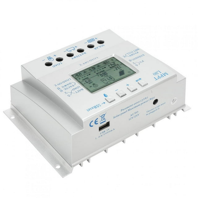 Controlador de carga solar PWM, pantalla LCD de 80 A Controlador de carga solar PWM A Controlador de carga solar MPPT Estética elegante