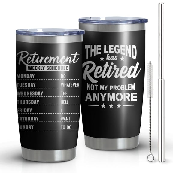 Funny Happy Retirement Gifts for Men Coworker, Retired Gifts for Men, Best Cool Retirement Gifts, 20 oz Navy Tumbler Cup