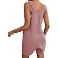 thumbnail image 4 of Enwejyy Womens Summer Shorts Square Neck Sleeveless Pockets Casual Loose Fit Wide Strap One-Piece Jumpsuits, 4 of 4