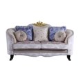 thumbnail image 5 of 38" X 76" X 43" Cream Fabric Upholstery Loveseat w5 Pillows, 5 of 6