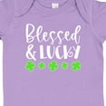 thumbnail image 4 of Inktastic Blessed and Lucky 4 Leaf Clovers St. Patrick's Day Boys or Girls Baby Bodysuit, 4 of 5