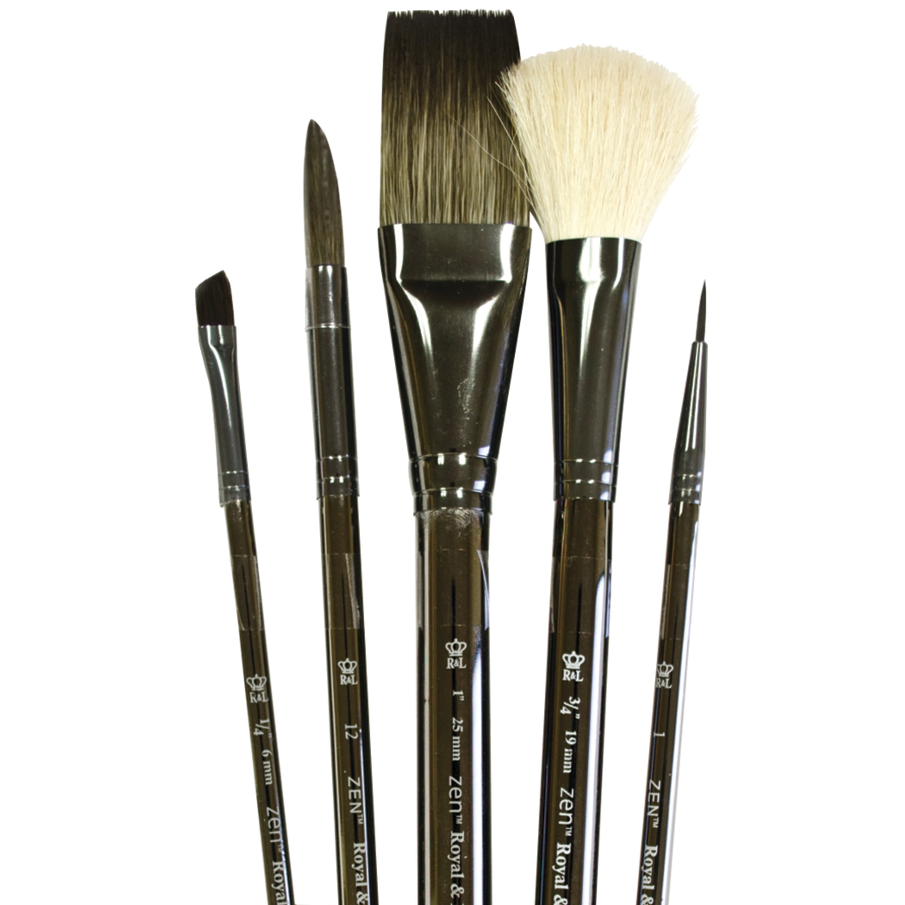 Royal Brush Zen Brush Set, 83 Watercolor Short Handle Brushes, Set A