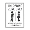 thumbnail image 4 of Stupell Industries Unloading Zone Witty Bathroom Symbols Casual Sign Graphic Art Gray Framed Art Print Wall Art, Design by Lettered and Lined, 4 of 5