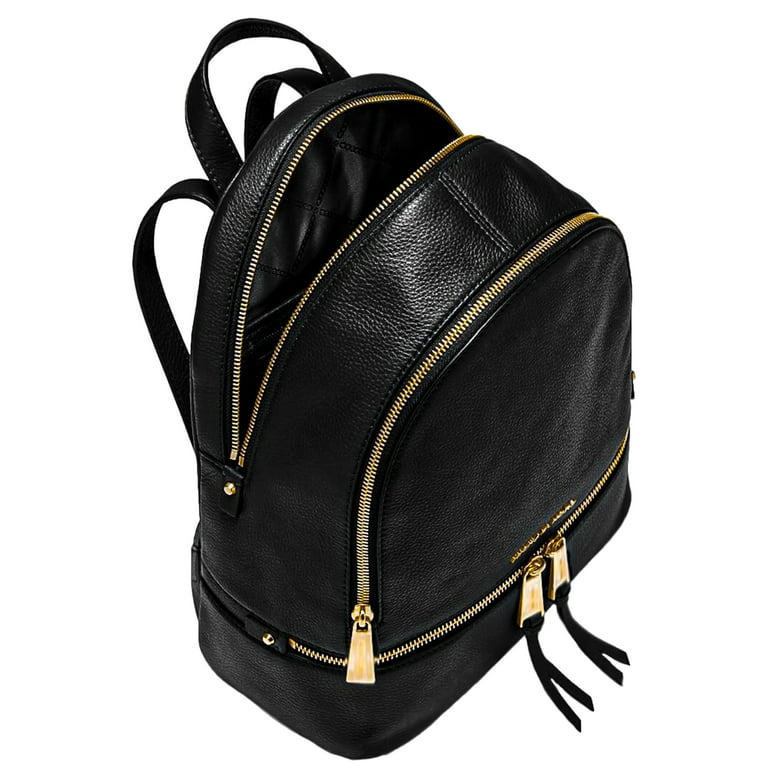 Michael Kors Women's Rhea Zip Medium Leather Backpack Black Michael Kors Women's Rhea Zip Medium Leather Backpack Black