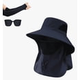 thumbnail image 1 of Sombrero Xtellar El Sol Gorra Protección Cuello Y Cara +manga Y Gafa Color Azul, 1 of 2
