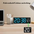 thumbnail image 4 of Estbridge LED Wall Clock Table Clock for Home Decor&Office  Large Clock with Big Numbers for Seniors/Elderly/Low-Vision People/Vision Impairment (White-Frame with Blue-Display), 4 of 7