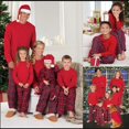 thumbnail image 2 of Ropa navideña para el hogar, conjunto de pijamas de manga larga a cuadros para padres e hijos, ropa a juego para niños y adultos, 2 of 4
