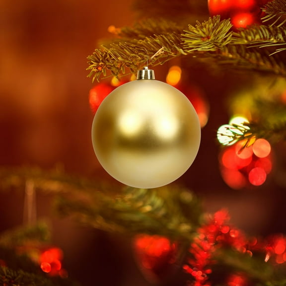 Christmas Ornaments 8 Inches Shatterproof Large Candy Gold Plastic Christmas Ball Decoration Christmas Holiday Decoration Ball To Create A Fun Holiday Atmosphere Christmas Gifts Decor