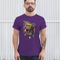 thumbnail image 3 of Tee Hunt Dean Russo Pit Bull T-Shirt Dog Paw Some Angels Have Fur Men's Tee, Purple, 3X-Large, 3 of 5