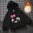 thumbnail image 2 of Byoo Toddler Girl Hoodie Oversized Cartoon Cat Printed Long Sleeved Hooded Top Casual Pullover Sweatshirt Outerwear, 2 of 5