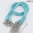 thumbnail image 1 of CHUANK 10Pcs Leather Wax String Lobster Clasp Chain Pendant Necklace Rope Cords DIY 2MM-coffee-2mm, 1 of 9