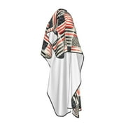 Thin Red America Line Flag Hair Cutting Cape 66 x 55 Salon Cape with Adjustable Neckline for Stylists and Home Use