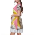 thumbnail image 2 of Balery A Funny Cat Vestidos sueltos de manga corta para mujer, vestidos de verano 2025, vestidos casuales de corte A con vuelo., 2 of 6