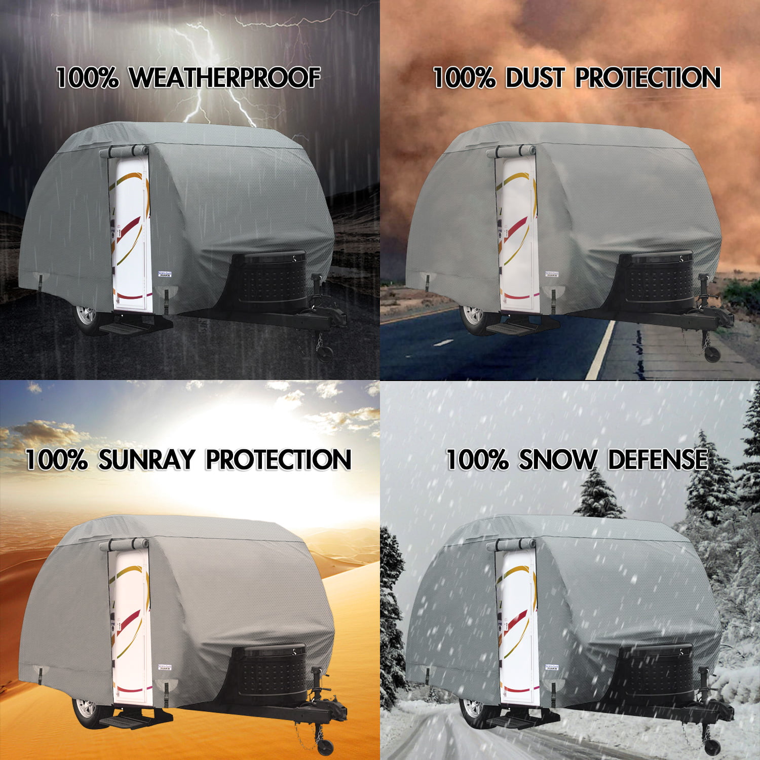Waterproof Durable Teardrop R-Pod Travel Trailer Storage Cover Fits Up To 18 8 Long and 6 Wide Trailers RP-176 and RP-177 RP-172 RP-176T Direct Fitment for Forest River R-Pod Model RP-171