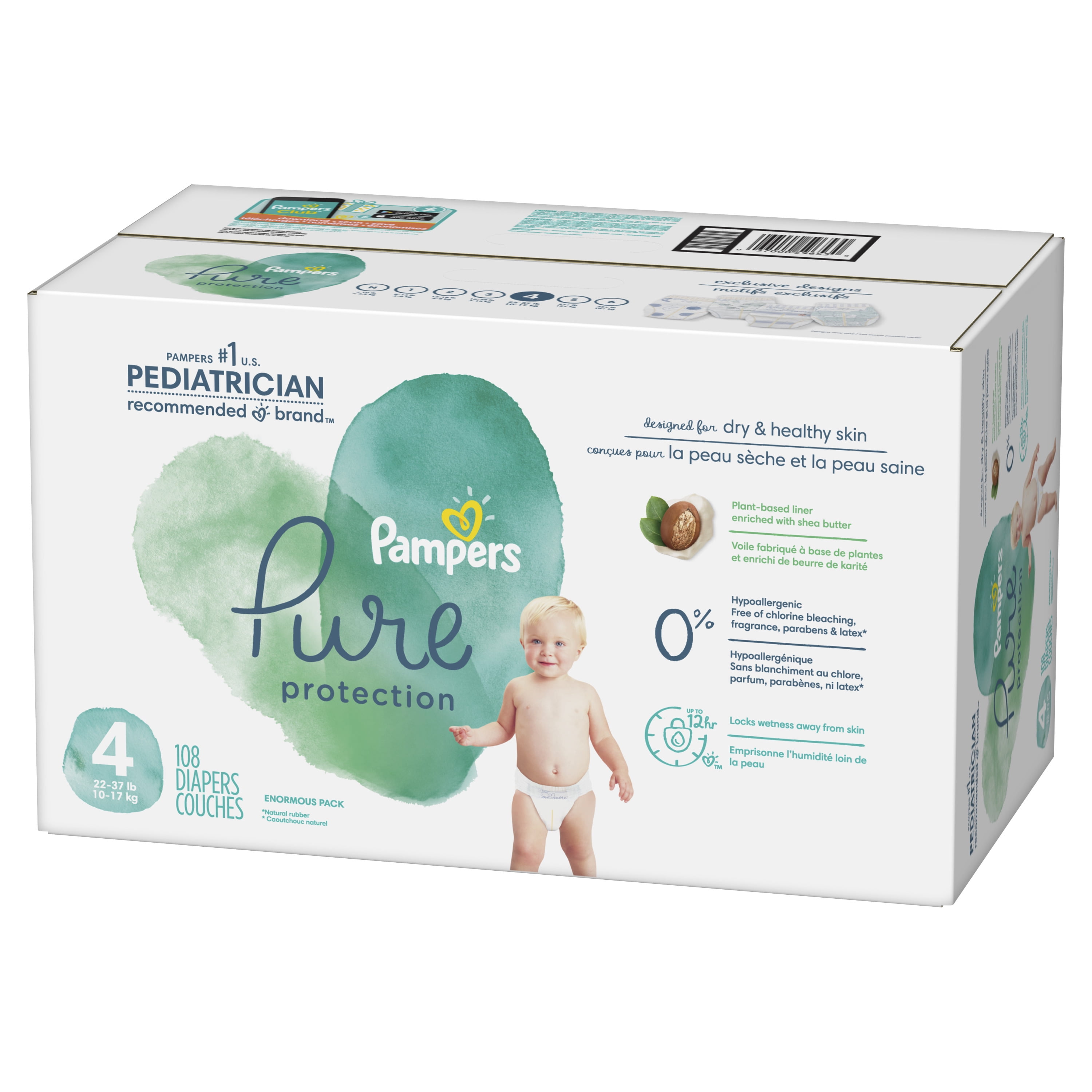 pure diapers size 4