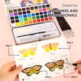 thumbnail image 4 of Set de pintura de acuarela Grabie de 50 colores con pincel, 4 of 6