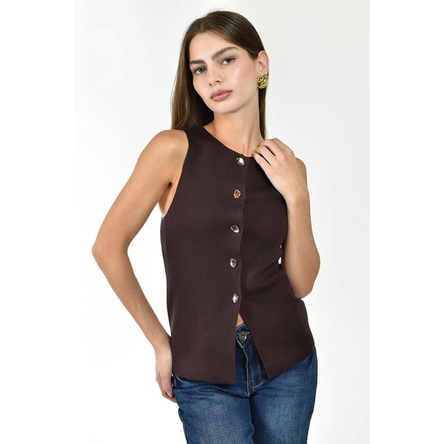 Top sin mangas Roman Fashion /Juvenil, 2250 (Cafe oscuro) cafe CH