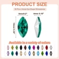 thumbnail image 2 of Uxcell 50 Pcs Horse Eye Shape Rhinestones, 10 x 5 mm Marquise Point Back Rhinestone Beads Glass Crystal Faceted Gems for Jewelry Making DIY Crafts Costume Crystal, Peacock Green, 2 of 7
